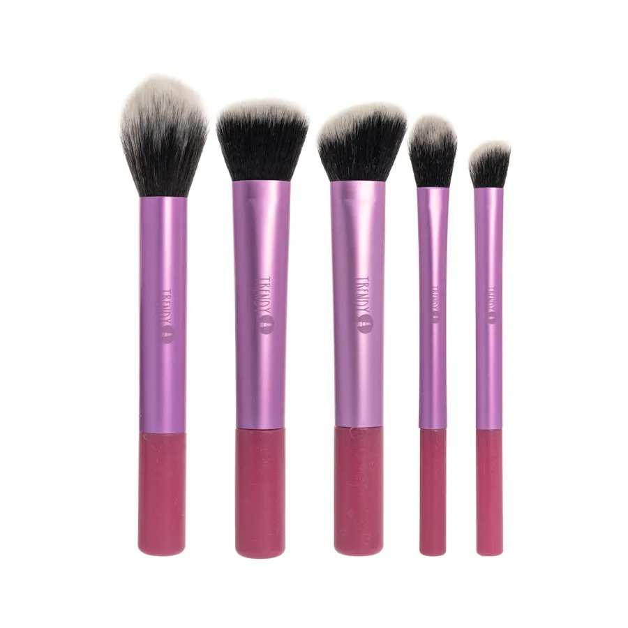 Kit de brochas Morado rostro X5 Trendy - Image 2