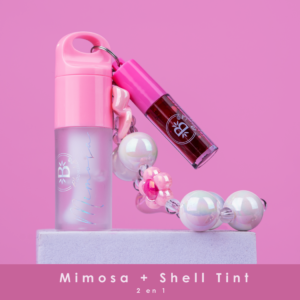 Llavero Duo mimosa + mini shell tint